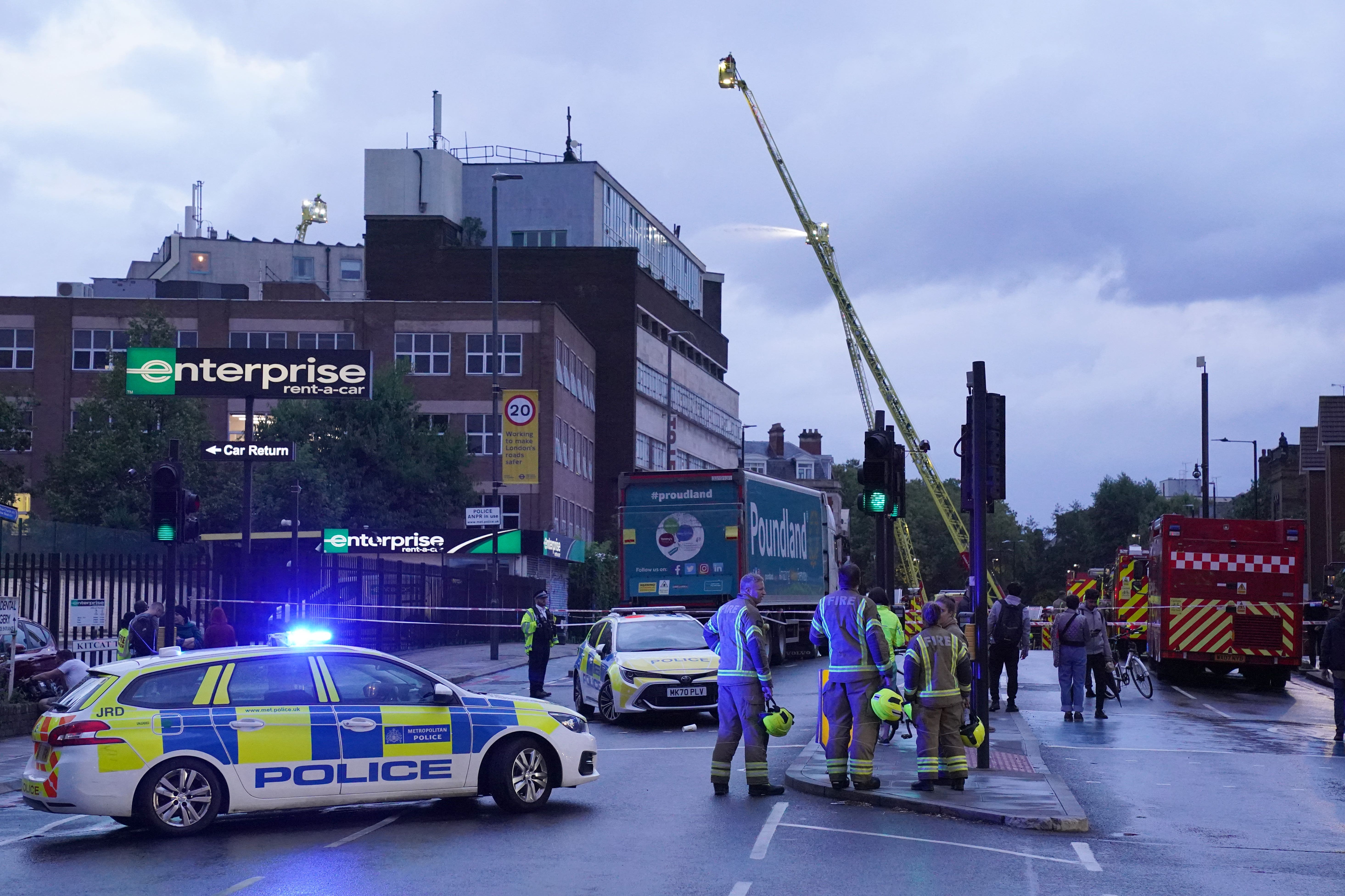 Firefighters tackled the blaze on Friday evening (Jonathan Brady/PA)