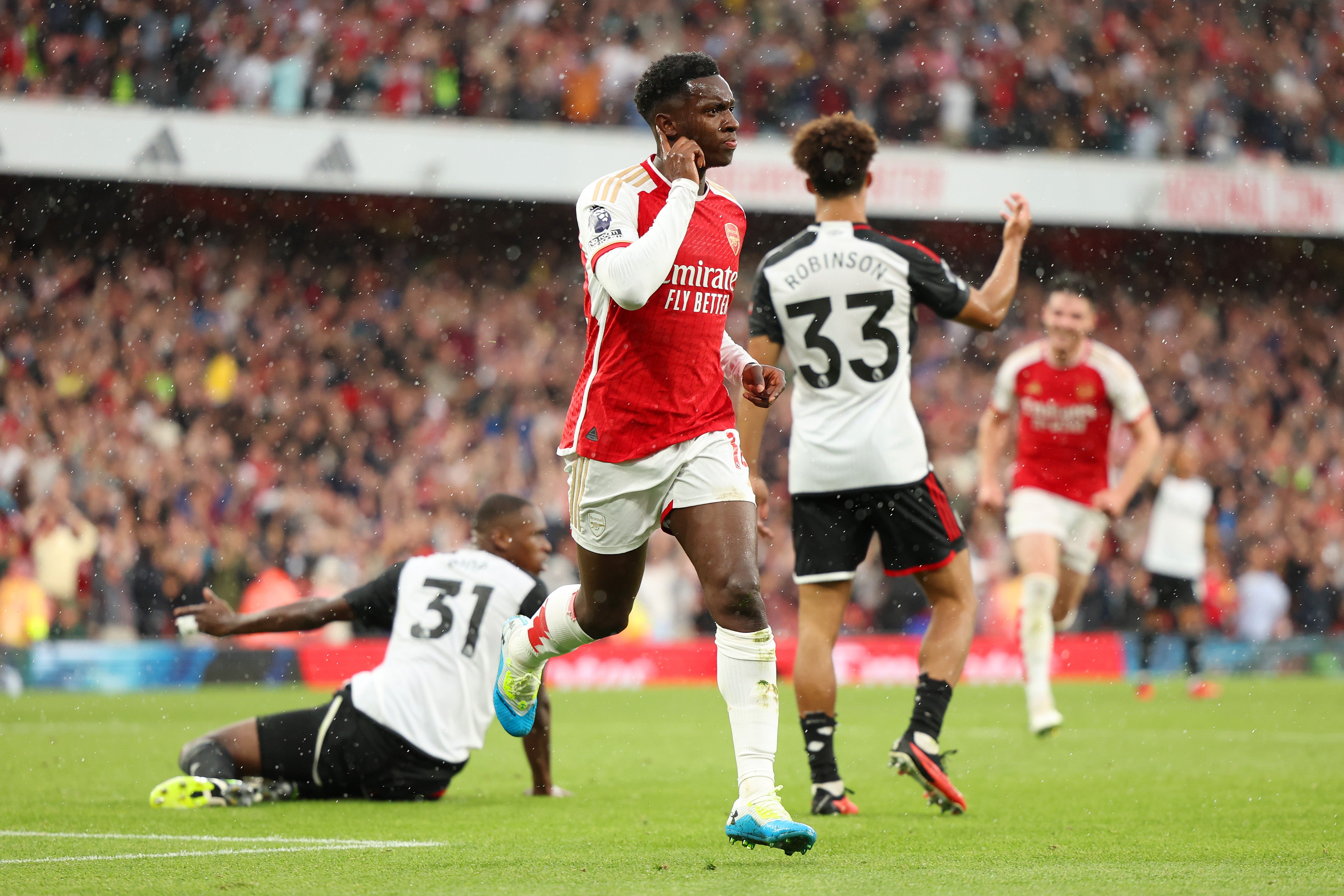 Eddie Nketiah scores Arsenal second goal