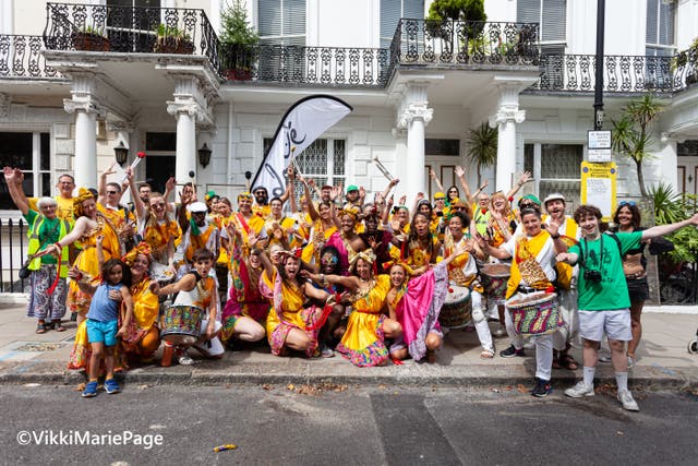 Members of Dende Nation at the Notting Hill Carnival last year (Vikki Marie Page)