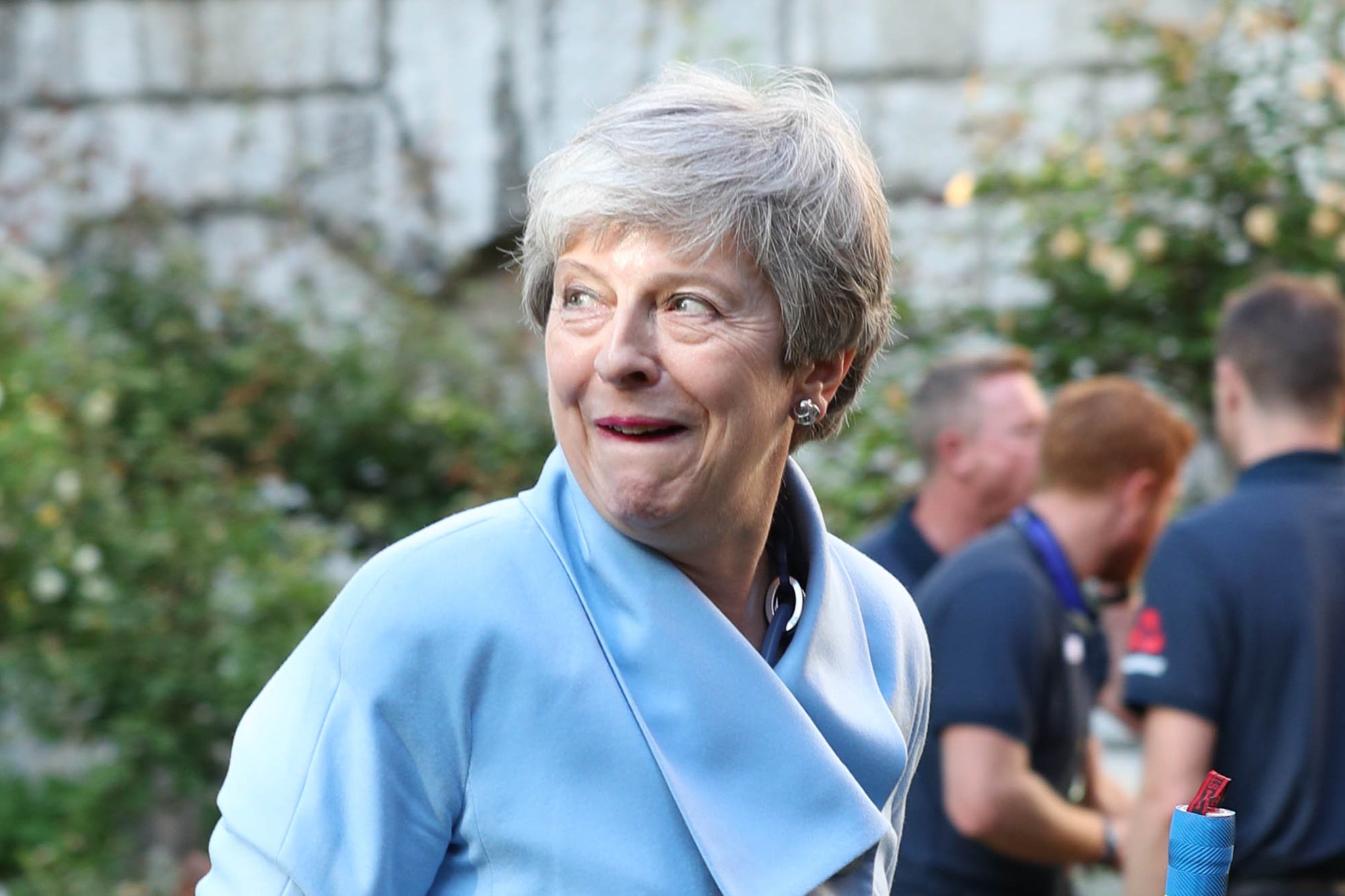 The England Cricket Team meet Prime Minister Theresa May after winning the Cricket World Cup during a reception at Downing Street on July 15, 2019