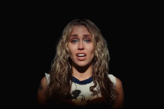 <p>Miley Cyrus in her music video for ‘Used to Be Young'</p>