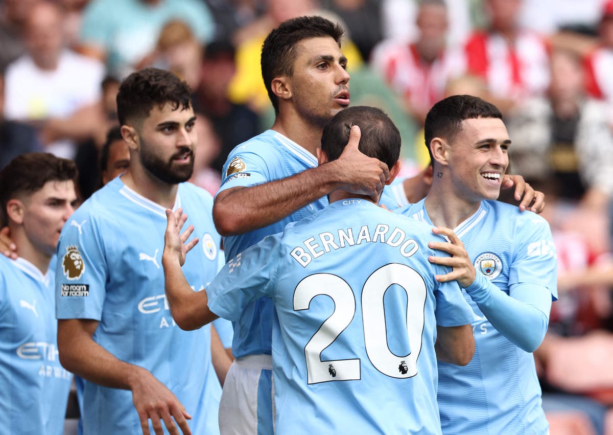 Late Rodri winner sends Manchester City top of Premier League