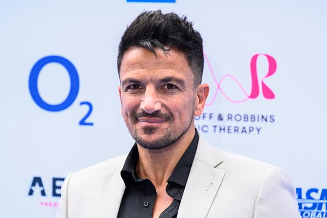 <p>Peter Andre attends the Nordoff and Robbins O2 Silver Clef Awards 2023 at JW Marriott Grosvenor House on June 30, 2023</p>
