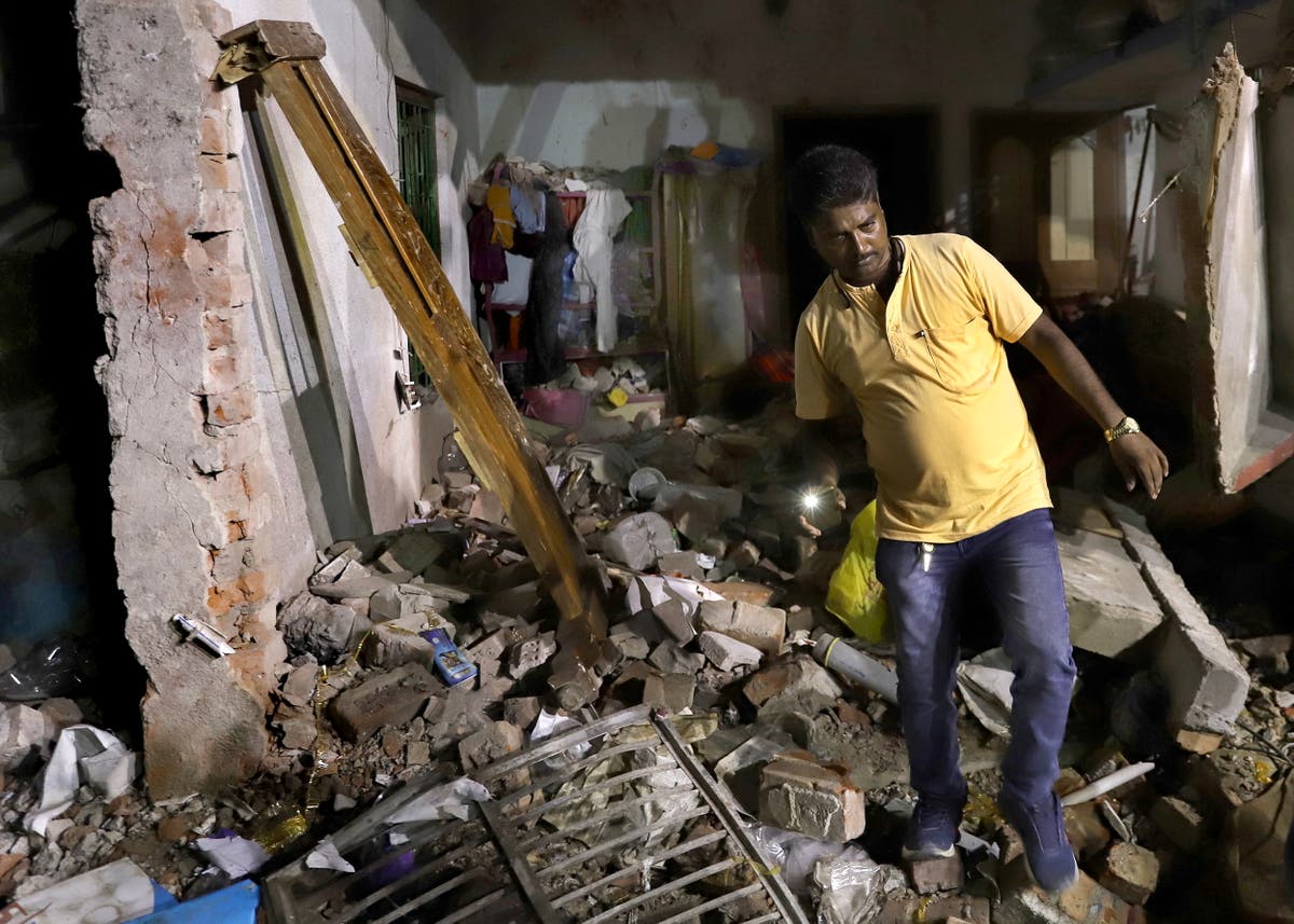 Huge explosion at India fireworks factory kills nine and damages dozens of homes