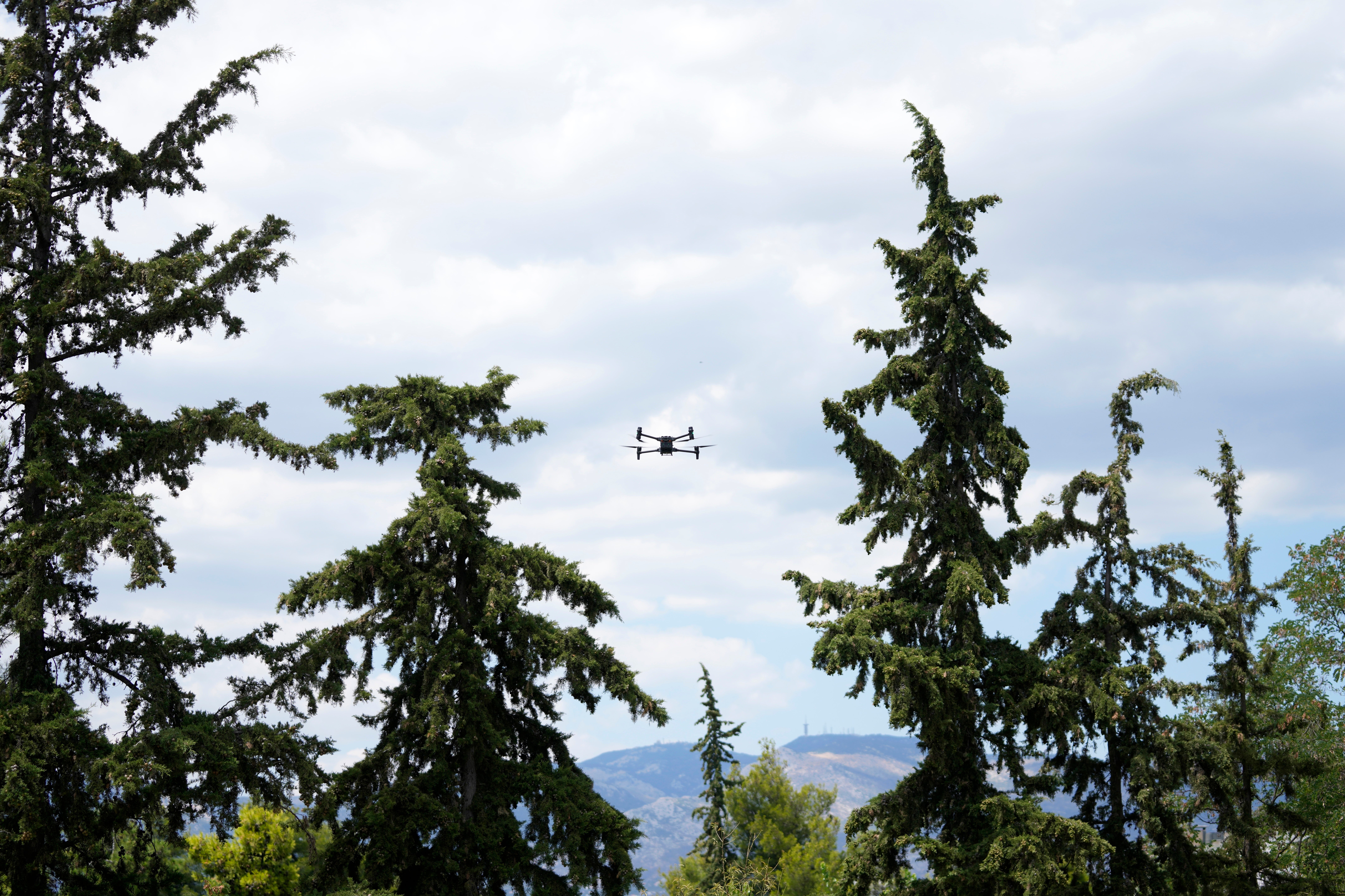 Greece Wildfire Drones