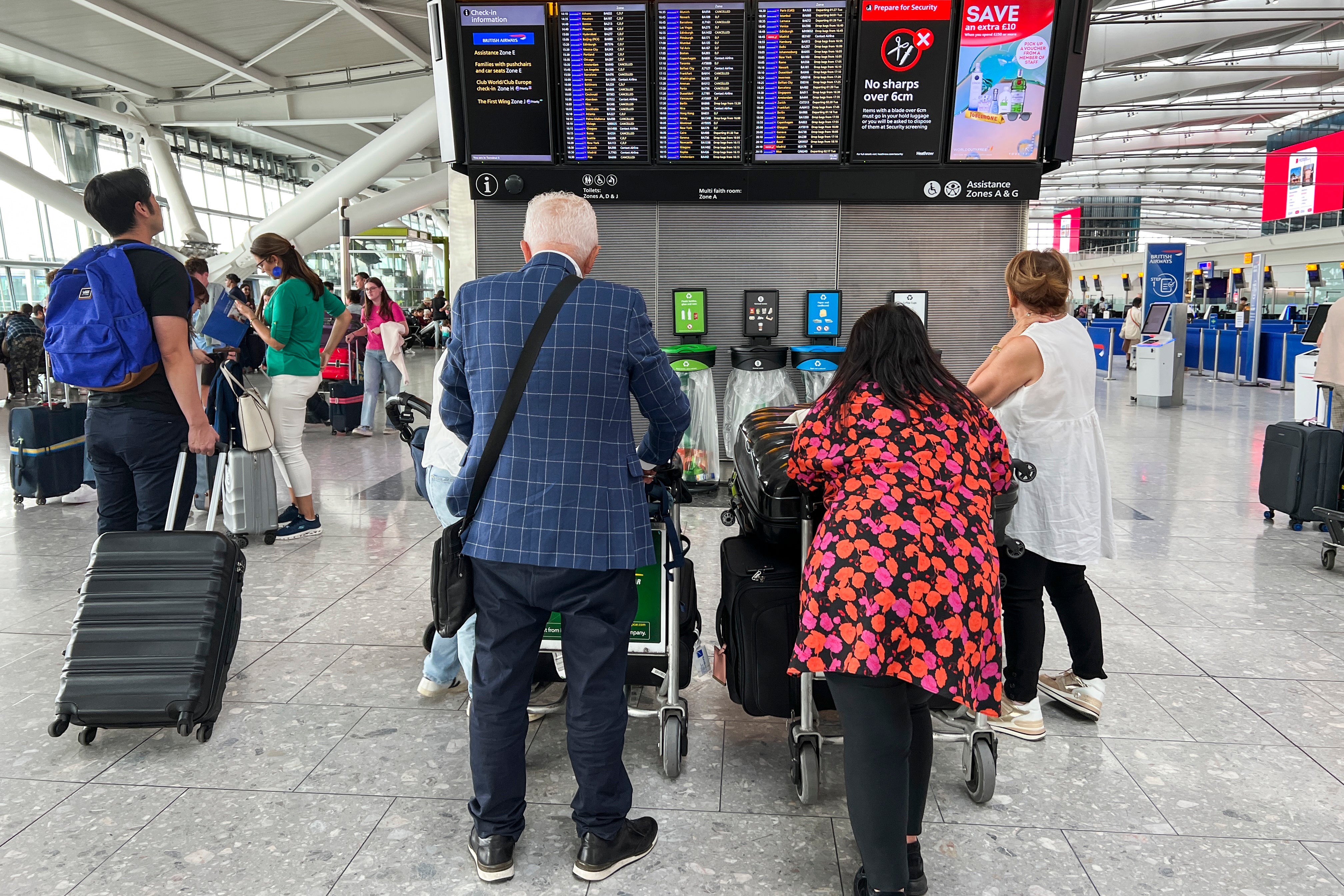 British Airways warned passengers not to travel to airports without first confirming that their flight was going ahead