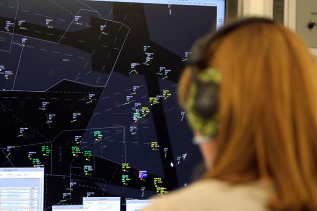 Air traffic controllers (Steve Parsons/PA)