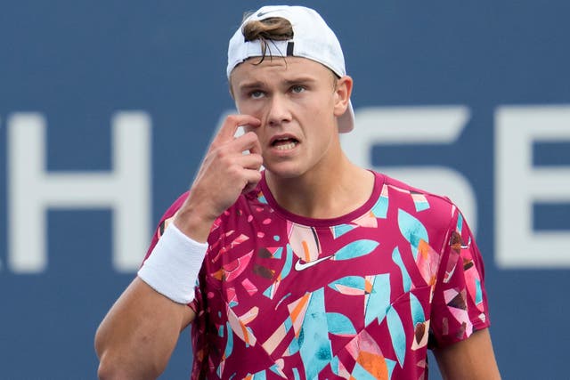 Holger Rune was sent packing on Court 5 (John Minchillo/AP)