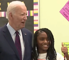 Middle schooler goes viral for sweet reaction to Joe Biden’s surprise visit
