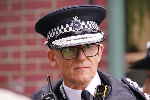 Metropolitan Police Commissioner Sir Mark Rowley (Jonathan Brady/PA)