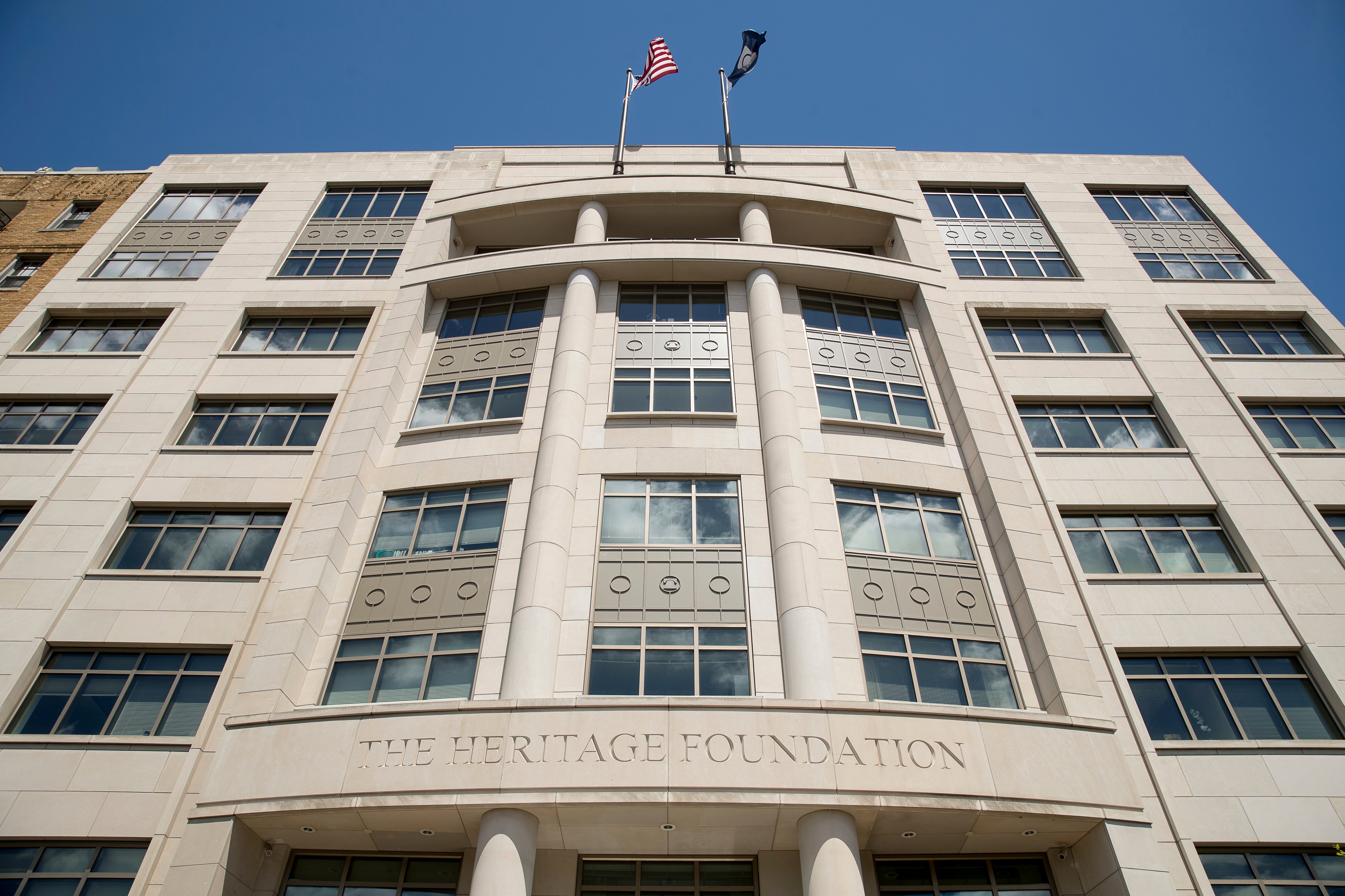 The Heritage Foundation — pictured in Washington, DC — designed Project 2025, a playbook for a potential conservative presidency following the 2024 election.