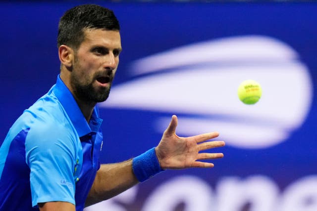 Novak Djokovic beat Alexandre Muller on his return to the US Open (Frank Franklin II/AP)