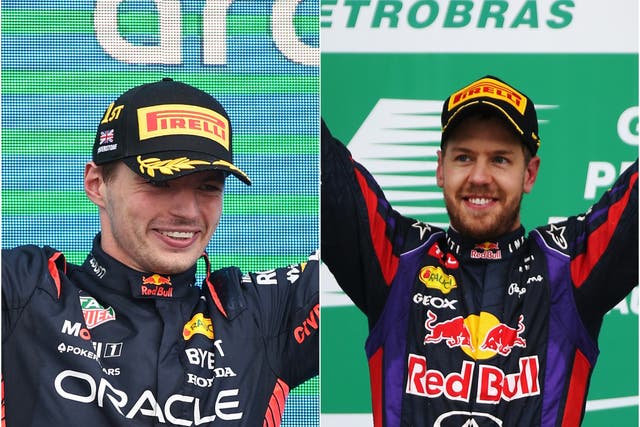 <p>Max Verstappen and Sebastian Vettel are joint-top for most consecutive race wins in Formula 1 </p>