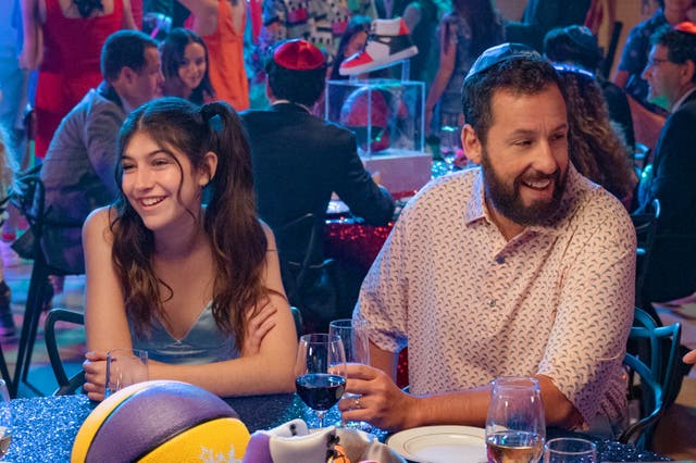 <p>Father and daughter: Sunny and Adam Sandler in ‘You Are So Not Invited To My Bat Mitzvah’</p>