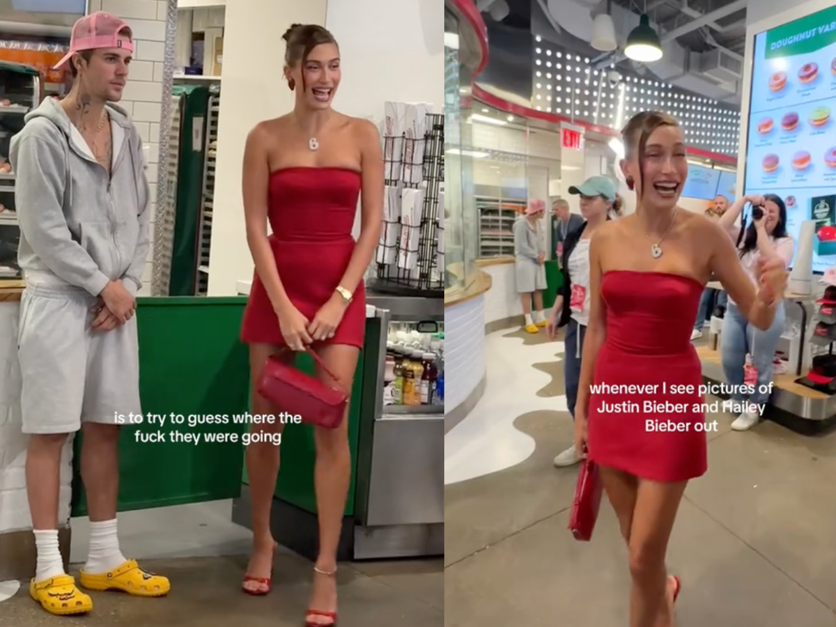 hailey bieber meme red dress Underdressed Justin Bieber with 'overdressed' wife Blank Template