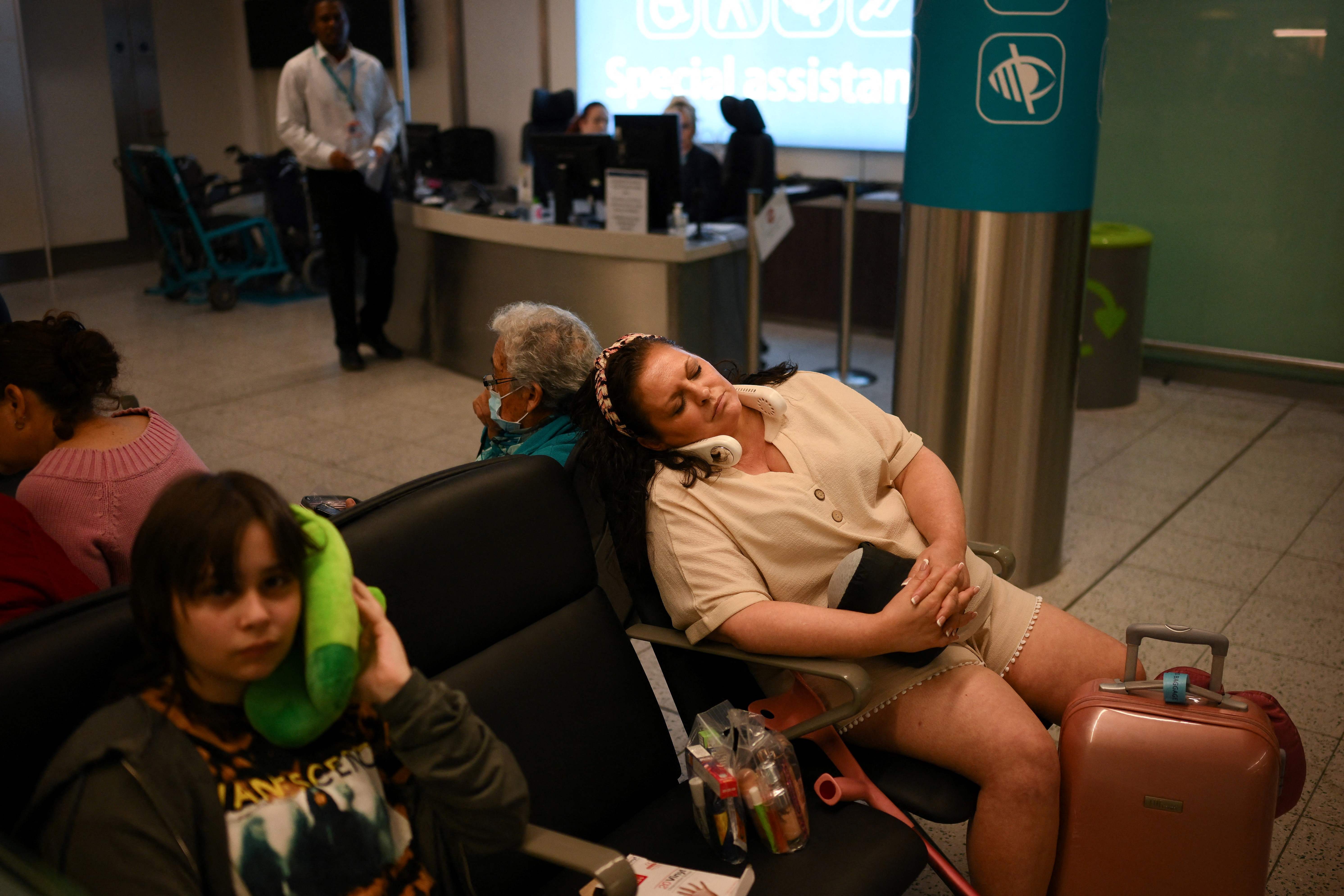 Passengers have been forced to stay overnight at airports, including Gatwick