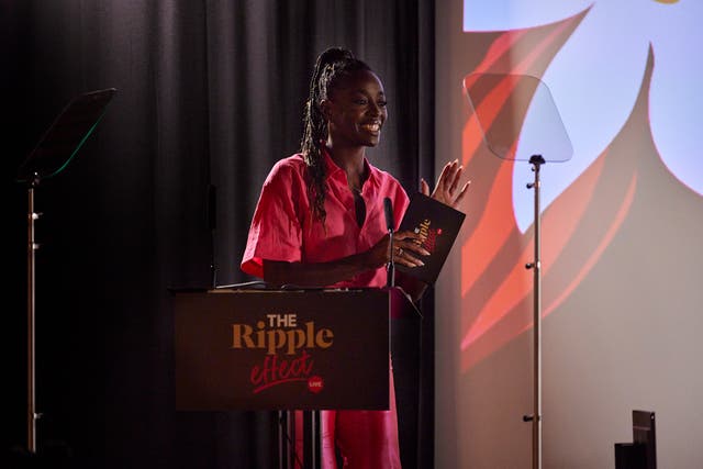 <p>Event host AJ Odudu brought her natural warmth, energy and empathy to the event </p>