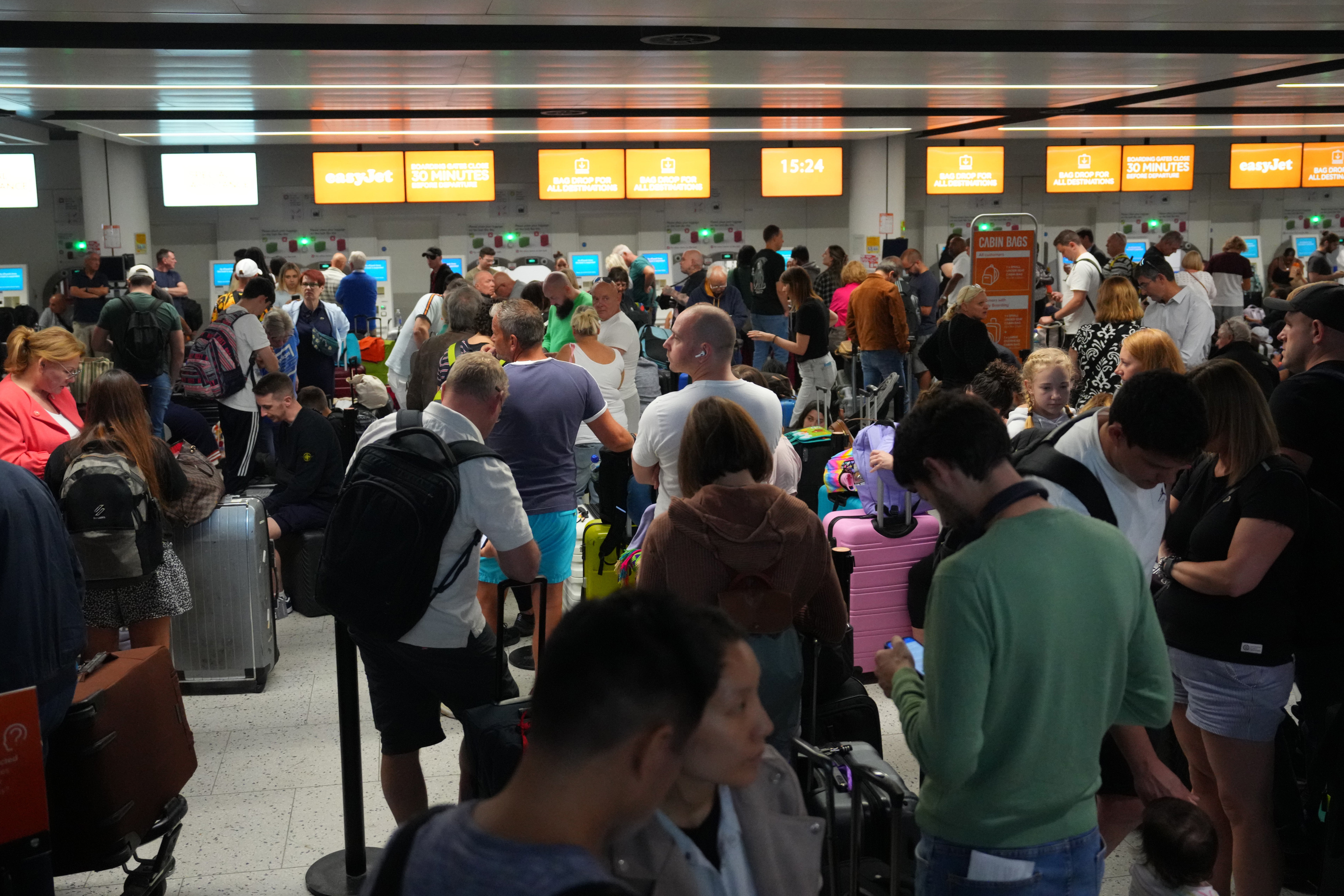All flights to and from the UK are reported to be affected and delays could last for days