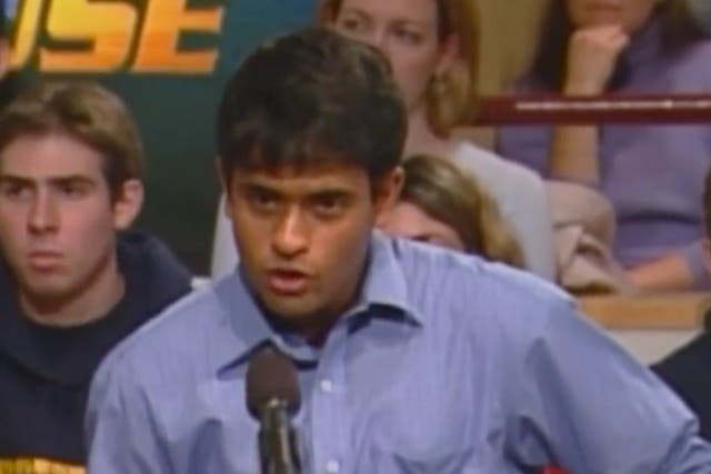 <p>Vivek Ramaswamy on Hardball on MSNBC in 2003</p>
