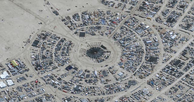 <p>A satellite image of Burning Man 2023  </p>