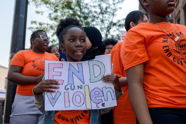 File photo: Launch Expeditionary Charter School students participate in a walkout to end gun violence and to mark National Gun Violence Awareness Day on 2 June 2023