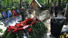 Watch footage of Wagner boss Prigozhin’s grave in Russian cemetery