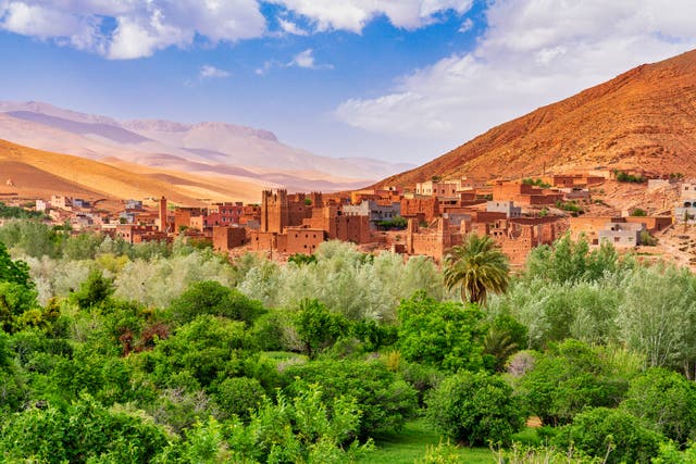 <p>The Atlas Mountains are dotted with kasbahs and Berber villages </p>