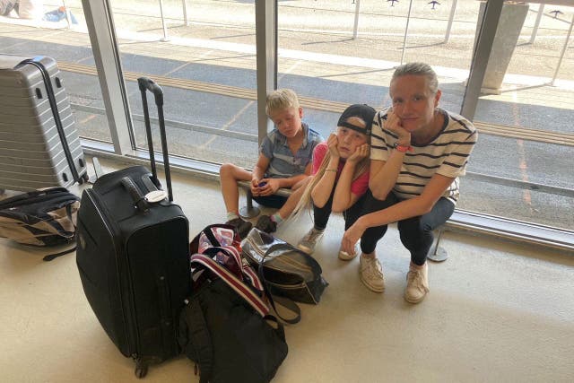 The Dollard family is stranded in France until Sunday (Rory Dollard/PA)