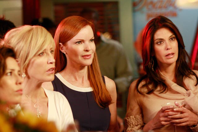<p>Eva Longoria, Felicity Huffman, Marcia Cross and Teri Hatcher on Desperate Housewives</p>