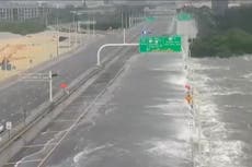 Florida highway partially submerged as Hurricane Idalia makes landfall