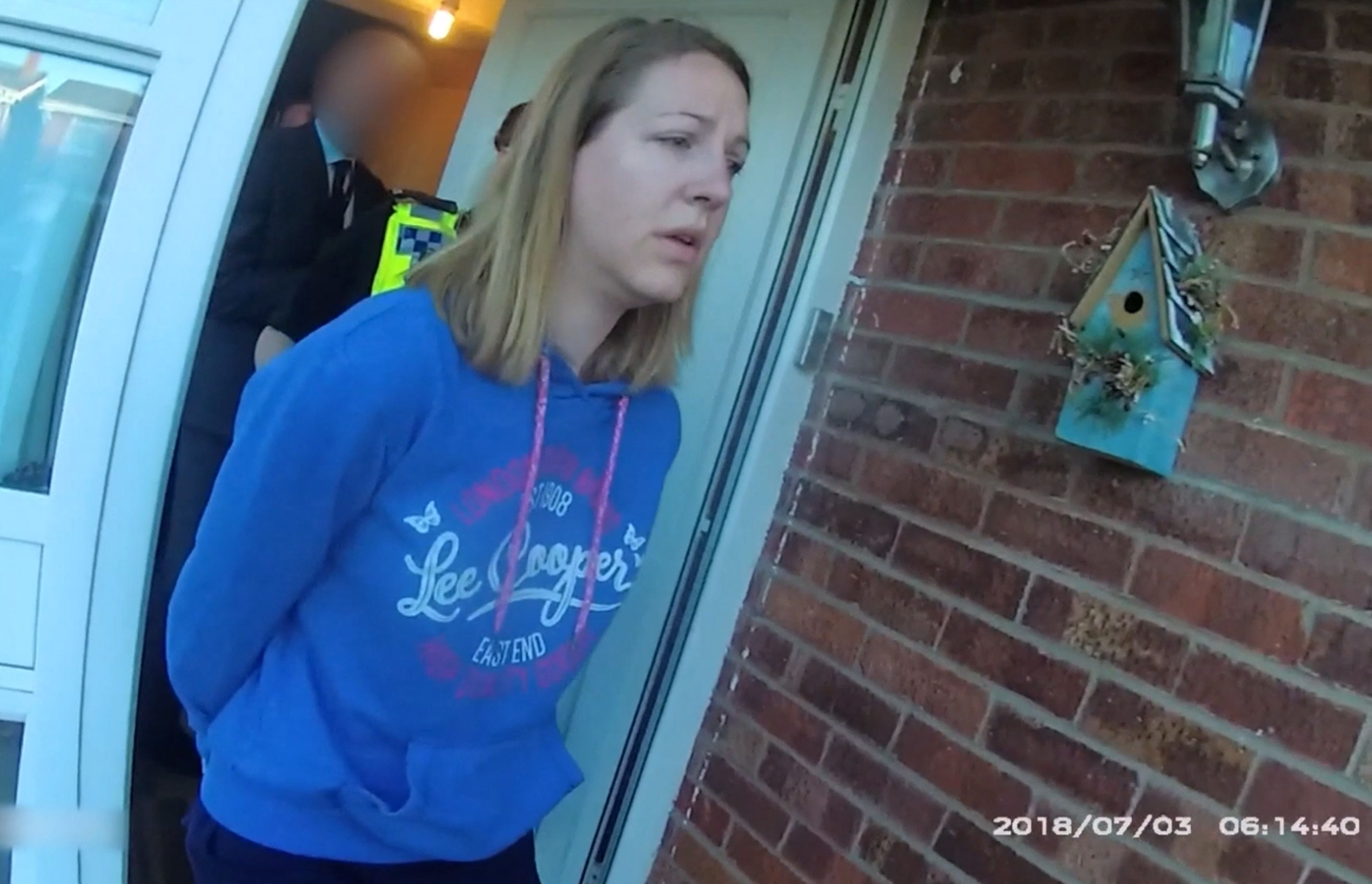 The moment Letby was taken away by police from her home