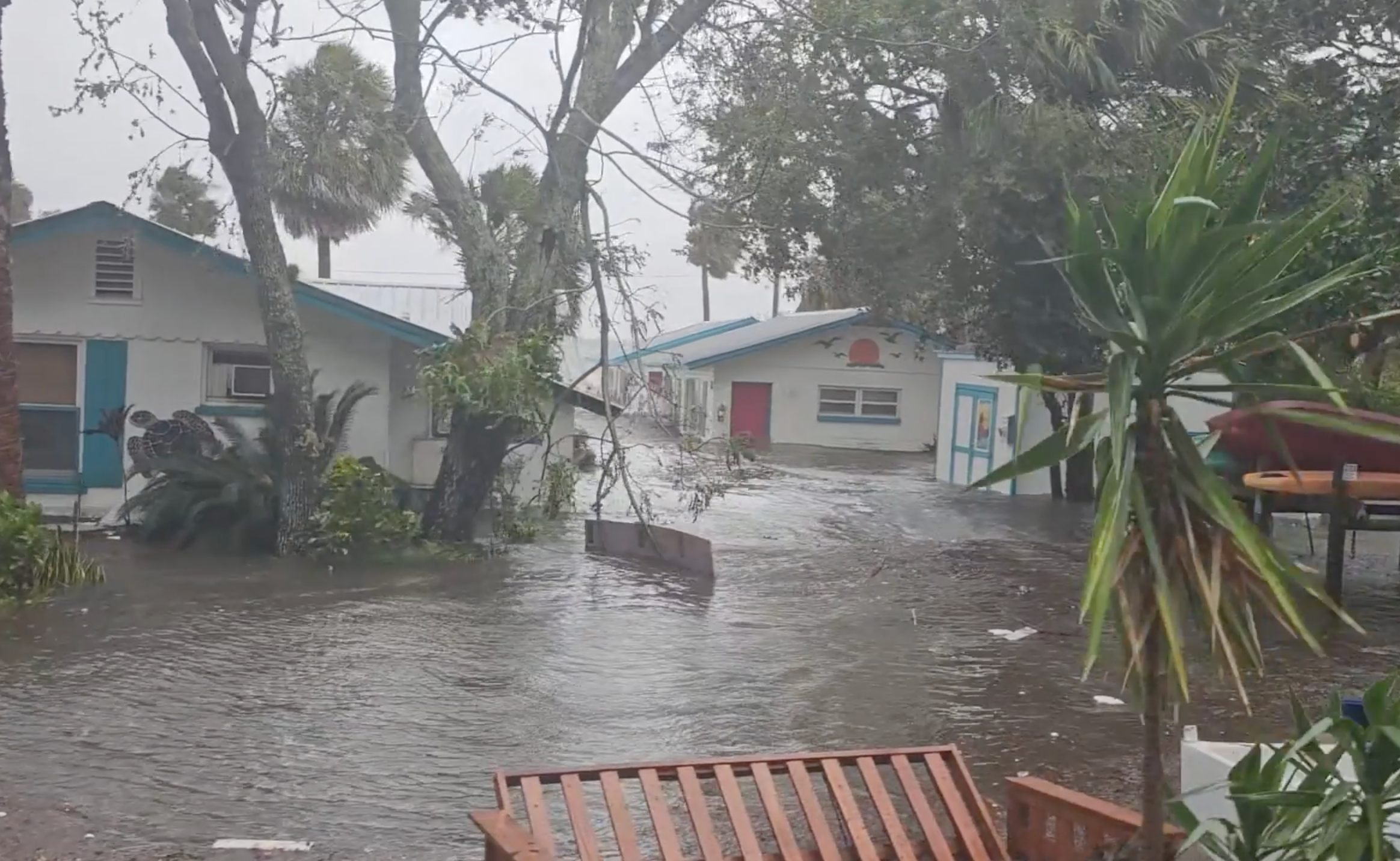 Cedar Key island, a small community in Big Bend, Florida was inundated with water during Hurricane Idalia