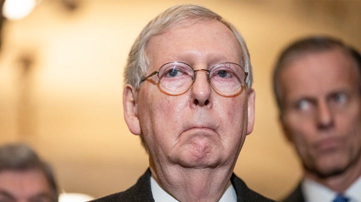 Mitch McConnell appeared to freeze for a second time last month as he is asked about running for re-election