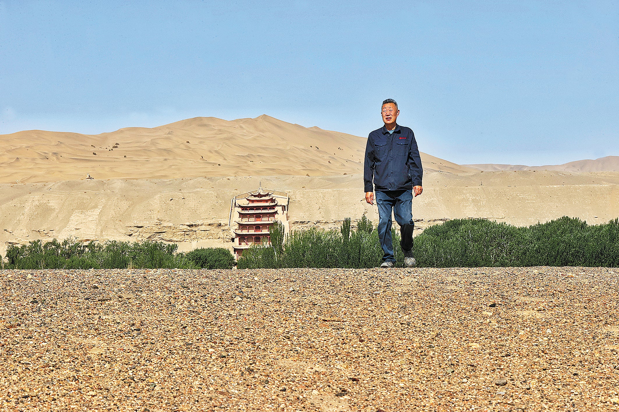 Li at the Mogao Caves in Dunhuang