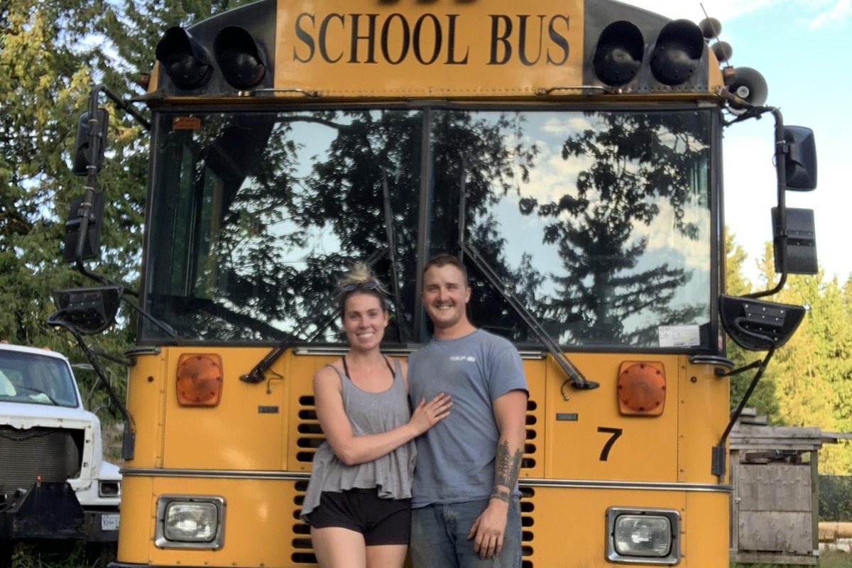 Dillon Rathan Couple who felt trapped by bills sell everything to live on bus and ...