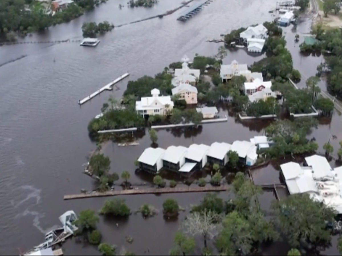 Hurricane Idalia – live: Storm threatens North Carolina as Florida drone footage shows scale of destruction