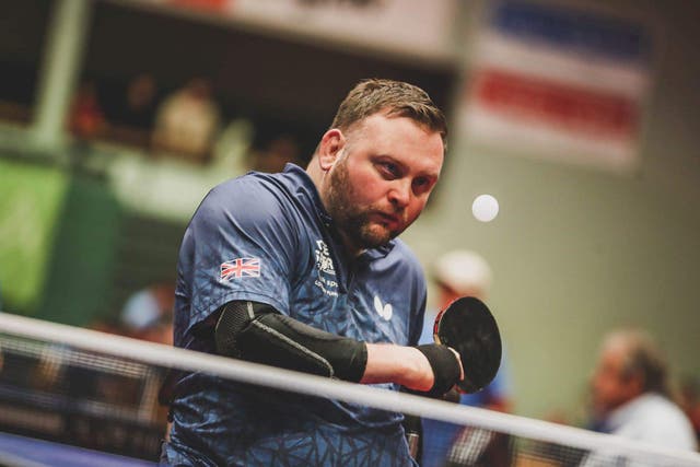 Former Paralympic champion Rob Davies is aiming to get back to the summit (Manca Meglic/British Para Table Tennis)