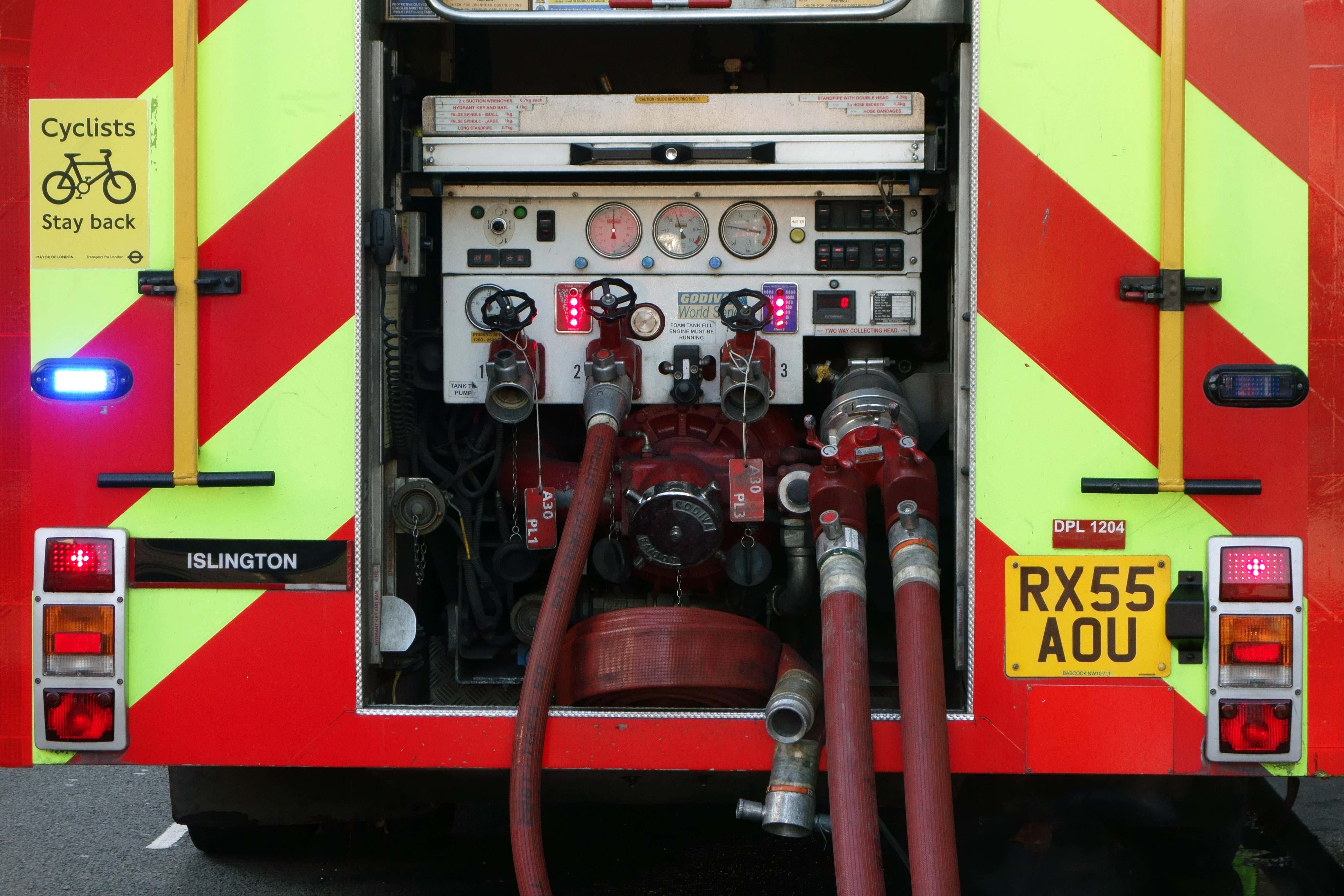 Around 100 firefighters tackled the blazes, which happened at the same time in Croydon (Alamy/PA)