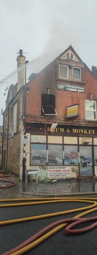 The scene at the former Drum & Monkey pub