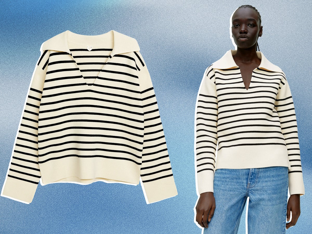 Arket's viral striped Breton jumper is stock for autumn 2023 | The Independent