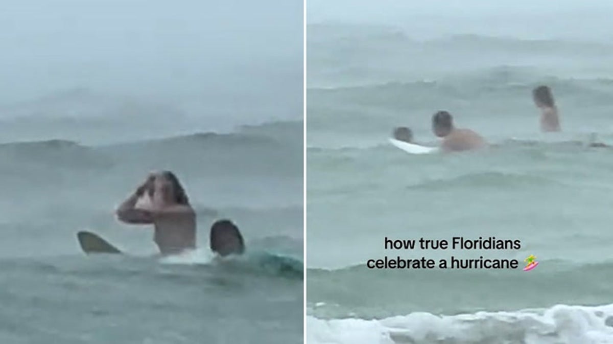 Floridians surf in Hurricane Idalia waves as evacuations ordered from county