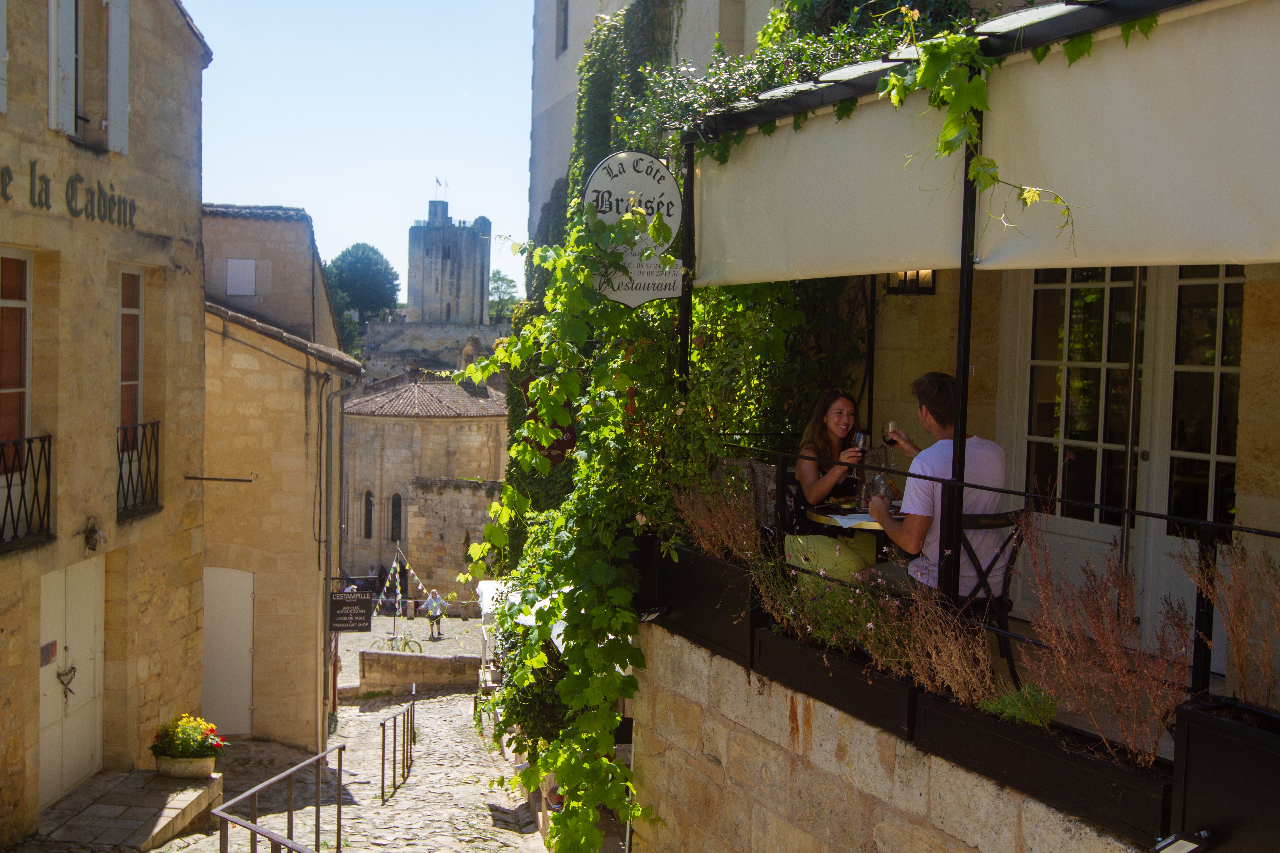 Saint Emilion is dotted with charming eateries, perfect for sampling local fayre
