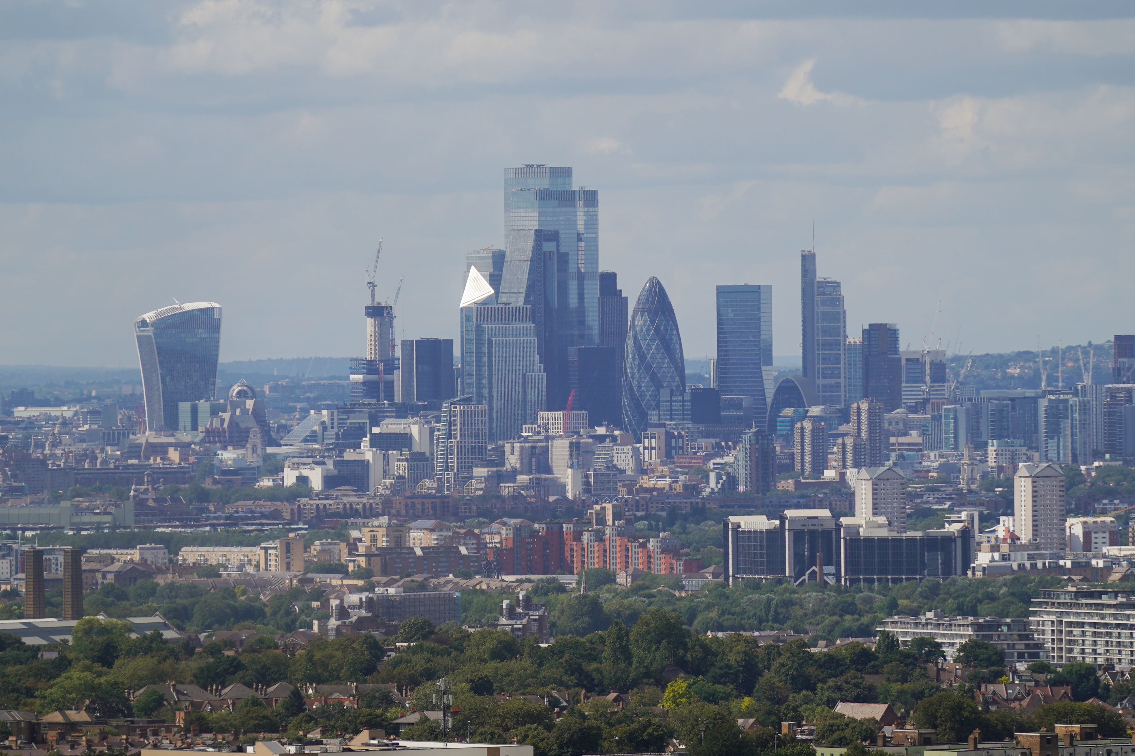 A view of the financial district of the City of London (Yui Mok/PA)