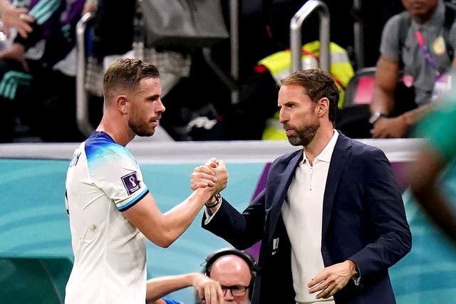 Gareth Southgate (right) does not expect Jordan Henderson to be booed by England fans (Adam Davy/PA)