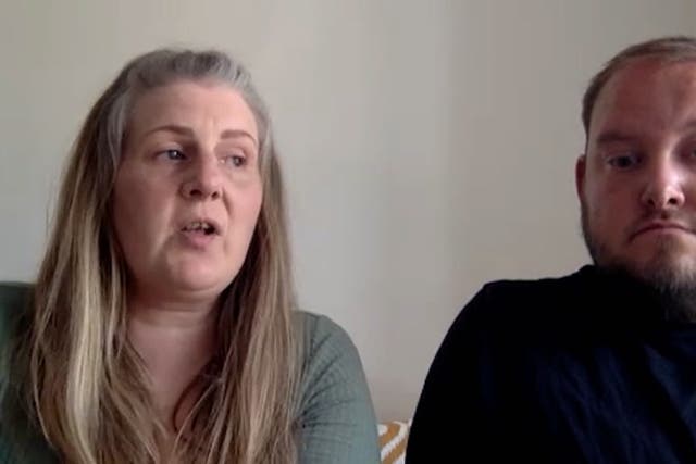 <p>Sarah and Gary Andrews, who lost their daughter, Wynter, 23 minutes after being born due to failings in maternity care at the Nottingham University Hospitals NHS Trust.</p>