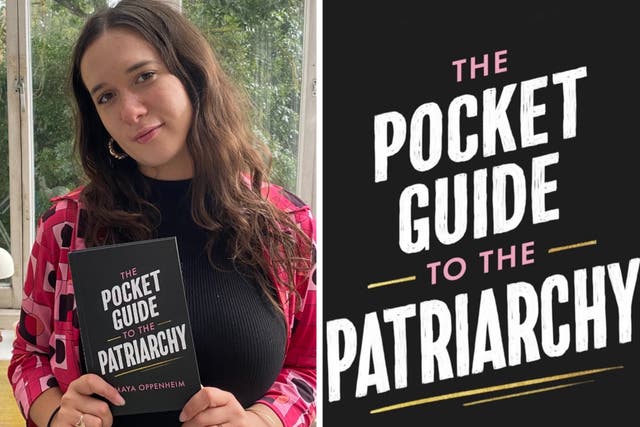 <p>Author and journalist Maya Oppenheim with her book, ‘The Pocket Guide to the Patriarchy’</p>
