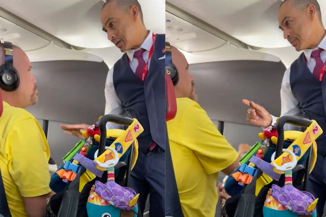 <p>The aggrieved passenger was taken off the plane after clashing with staff </p>