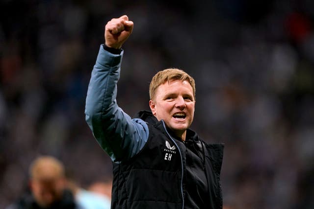 Newcastle head coach Eddie Howe has urged his players to believe they can win their Champions League group (Owen Humphreys/PA)
