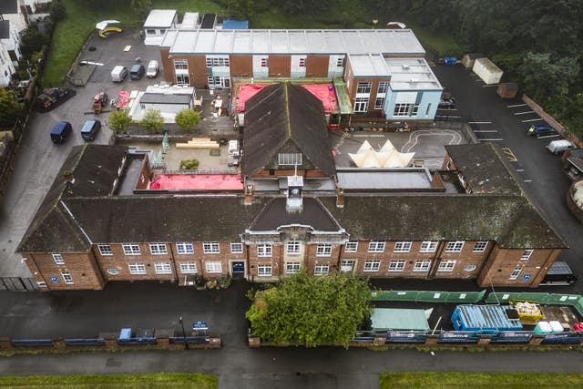 A general view of Abbey Lane Primary School in Sheffield, which has been affected with sub-standard reinforced autoclaved aerated concrete (Danny Lawson/PA)