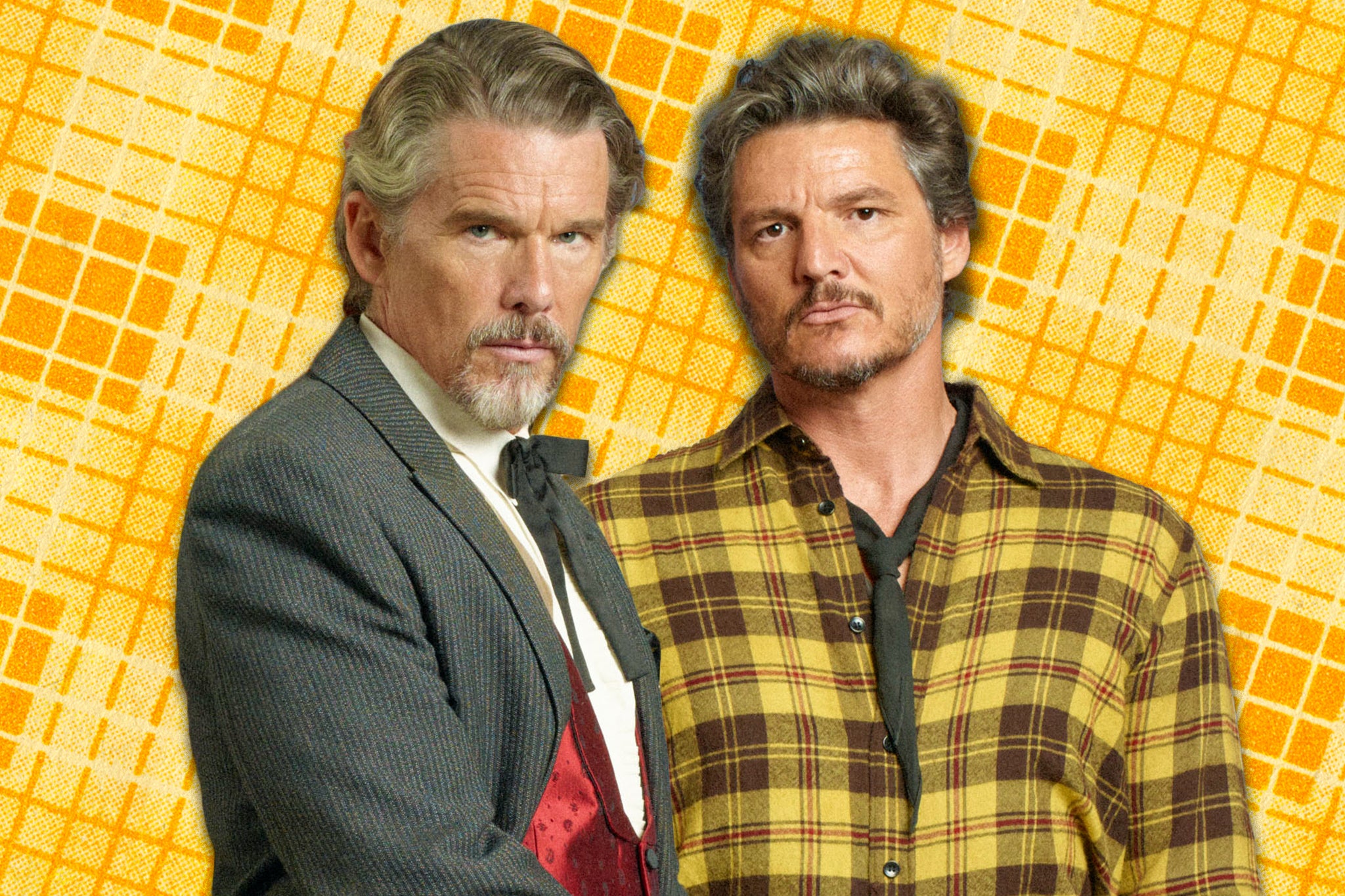 Strange new way of funding: Ethan Hawke (left) and Pedro Pascal in Pedro Almodóvar’s Saint Laurent-backed ‘Strange Way of Life’